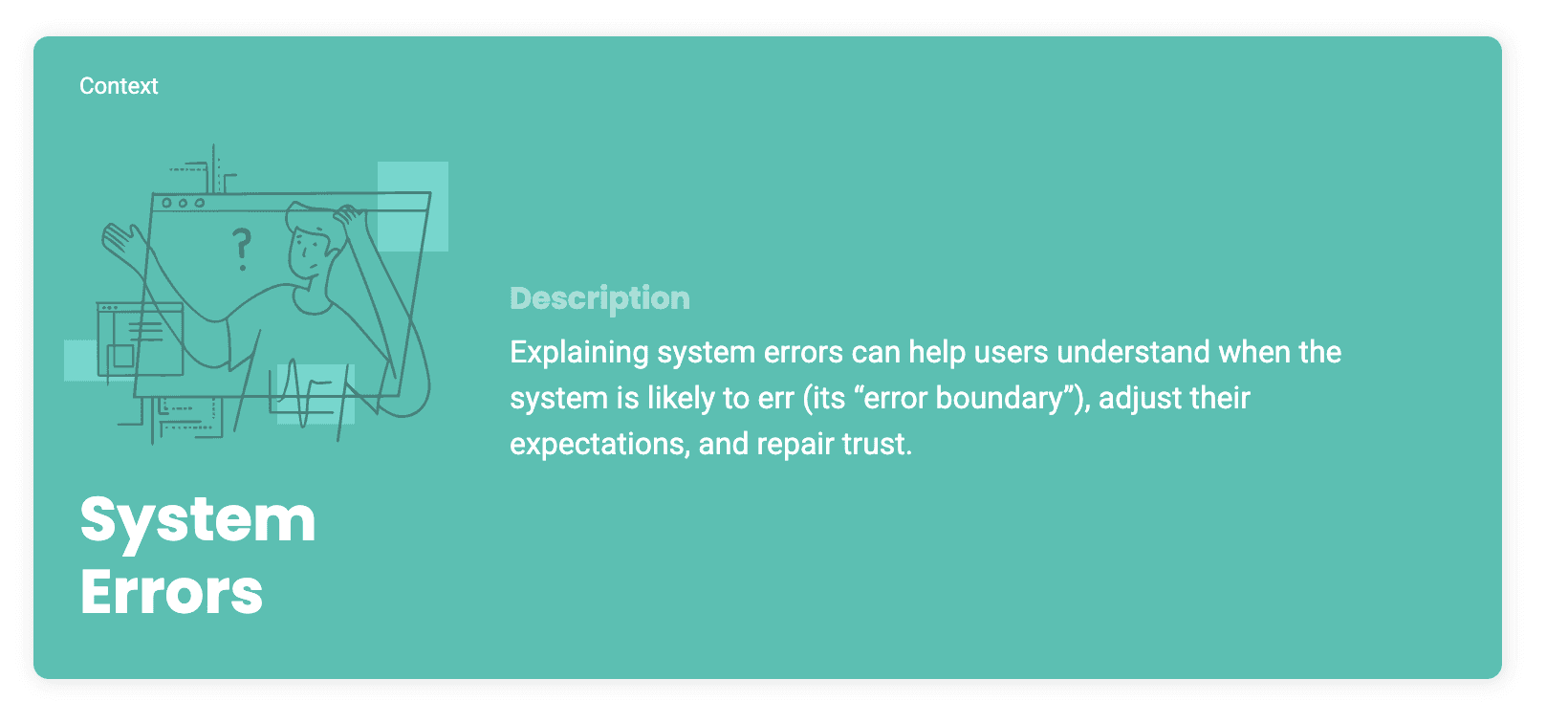 Design strategy guide page on when users need an explanation